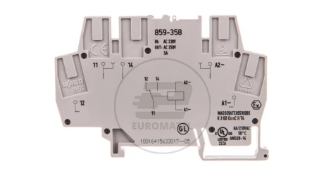 Złączka z przekaźnikiem minaturowym 230V AC 1p 859-358