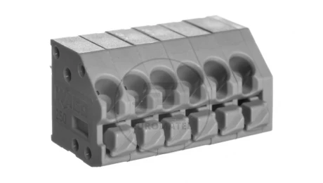 Listwa zaciskowa do płytek drukowanych 6-biegunowa szara raster 3,5mm 250-206