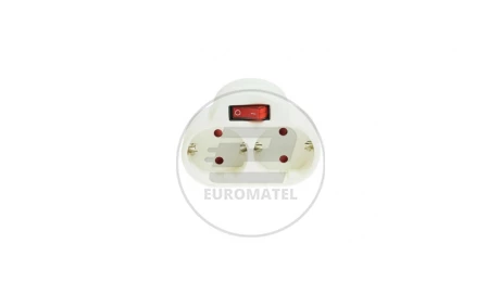 Rozgałęźnik wtyczkowy podwójny z wyłącznikiem R-270WS/S BIAŁY W-32000