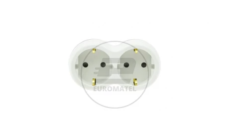 Rozgałęźnik wtyczkowy dwukrotny z/u schuko R-21S/B W-72004
