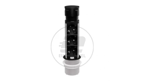 Gniazdo meblowe do zabudowy 3 złącza wtyczkowe 2xUSB A schuko GMZ/S-5 W-72013