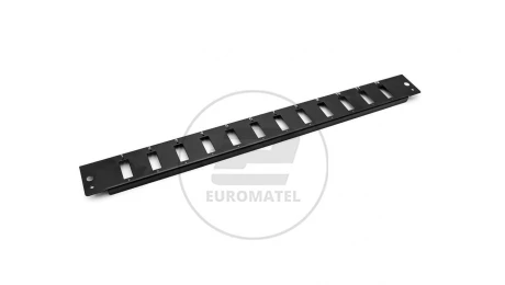 Płyta czołowa do światłowodowego panelu krosowego12x SC duplex 1U (do DN-96200-QL), czarny DN-96201-BL-QL