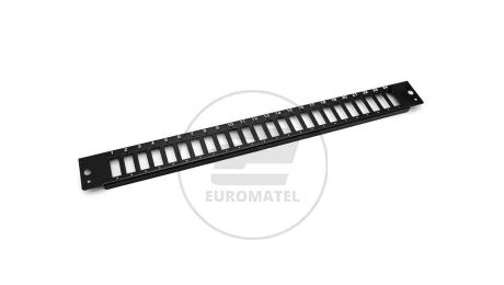 Płyta czołowa do światłowodowego panelu krosowego24x SC duplex 1U (do DN-96200-QL), czarny DN-96202-BL-QL