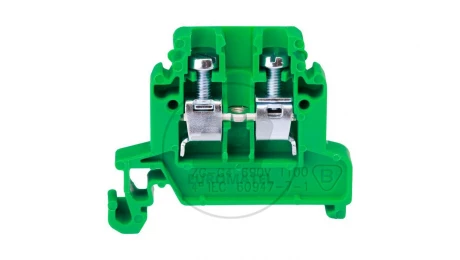 Złączka szynowa przelotowa 2‑przewodowa 4mm2 zielony ZG-G4 A11-8205