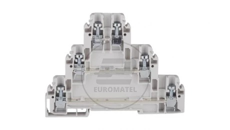 Złączka szynowa przelotowa 6‑przewodowa 3-piętrowa 4mm2 szary ZG-G/31 A03-0008