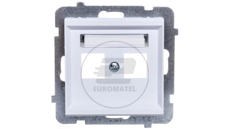 SONATA Obudowa gniazda podwójnego typu Keystone prosta biały mat GPK-2R/p/75