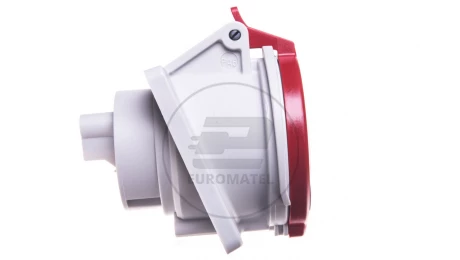 Gniazdo tablicowe skośne 5P 32A 400V czerwone IP44 3153 MEN3153