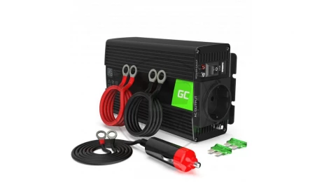 PRZETWORNICA NAPIĘCIA INWERTER Green Cell 12V -igt/br 230V 500W/1000W CZYSTA SINUSOIDA INV16