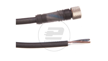 Złącze żeńskie M8 proste 4-pinowe kabel 5m PUR XZCP0941L5