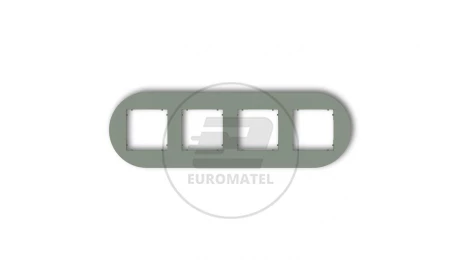 MINI Ramka uniwersalna poczwórna okrągła z tworzywa szałwiowy 61MRTO-4
