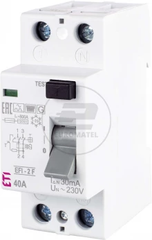 Wyłącznik różnicowoprądowy 2P 40A 0,03A Typ F EFI-2 F 40/0.03 002062528