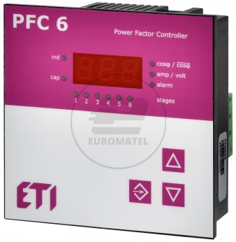 Regulator wspołczynnika mocy układ symetryczny (pomiar prądu - jednofazowy) PFC 6 RS 004656905
