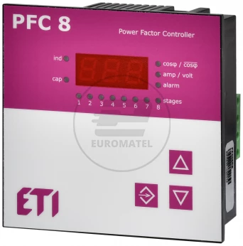 Regulator wspołczynnika mocy układ symetryczny (pomiar prądu - jednofazowy) PFC 8 RS 004656906