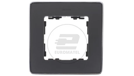 Simon Detail 82 Ramka pojedyncza Detail SELECT-metal GRAFIT / podstawa Chrom 8201610-241