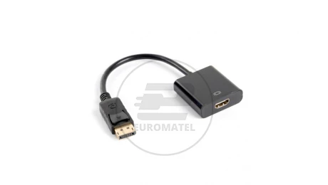 Adapter DisplayPort M - HDMI F czarny 10cm AD-0009-BK