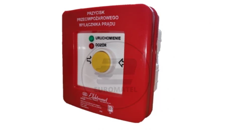 Przycisk ppoż. p/t 4 tory prądowe 12A NO-NO samoczynny diody czerw/ziel 230V AC/230V AC PPWPp-5s A/4 904563