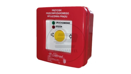 Przycisk ppoż. n/t 4 tory prądowe 12A NC-NO samoczynny diody czerw/ziel 24VDC/24V DC PPWP-4s A/1 901412