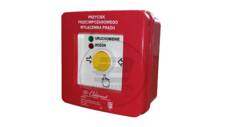 Przycisk ppoż. n/t 4 tory prądowe 12A NC-NO przyciskowy diody czerw/ziel 24VDC/24V DC PPWP-4 B/1 901431