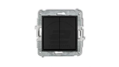 MINI Mechanizm łącznika zwiernego żaluzjowego (dwa klawisze bez piktogramów) czarny mat 12MWP-8.1