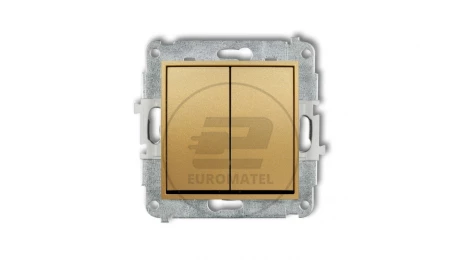 MINI Mechanizm łącznika zwiernego żaluzjowego (dwa klawisze bez piktogramów) złoty 29MWP-8.1