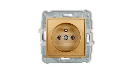 MINI Mechanizm gniazda pojedynczego z uziemieniem 2P+Z (bez przesłon torów prądowych) złoty 29MGP-1z