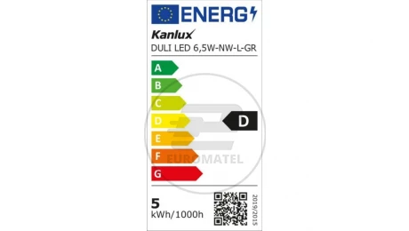 Oprawa naścienna LED prostokątna antracyt DULI LED 6,5W-NW-L-GR 6,5W 270lm 4000K IP54 33752