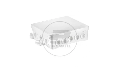 Puszka naścienna 90x40x135mm z dławnicą zintegrowaną samozatrzaskowa, bezhalogenowa, seria FASTBOXiHOOK biała IP54 NS9 35404106