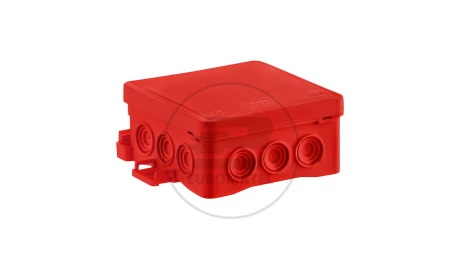 Puszka naścienna 85x40x85mm z dławnicą zintegrowaną samozatrzaskowa, bezhalogenowa seria FASTBOXiHOOK czerwona IP54 NS6 35346101