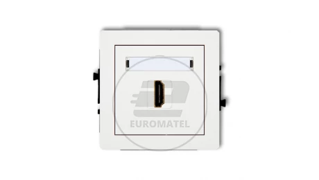 DECO Mechanizm gniazda pojedynczego HDMI 2.0 biały DHDMI-3