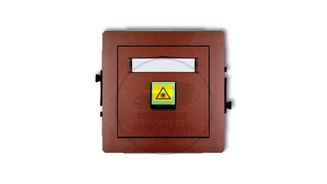 DECO Mechanizm gniazda światłowodowego/optycznego pojedynczego brązowy metalik 9DGOP-1