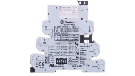 Przekaźnikowy moduł sprzęgający 6,2mm MasterTIMER wielofunkcyjny (AI DI GI SW BE,CE,DE,EE) 1P 6A 24VAC/DC 39.91.0.024.0060