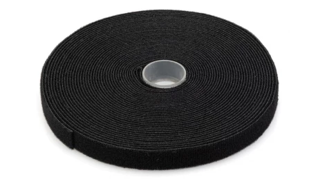 Taśma rzepowa Długość 10m - Szerokość 15mm, czarna AK-770905-100-S