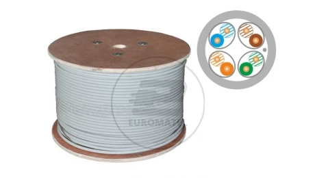 Kabel teleinformatyczny U/FTP kat.6A LSOH Dca (10Gb/s) szary ALANTEC /500m/