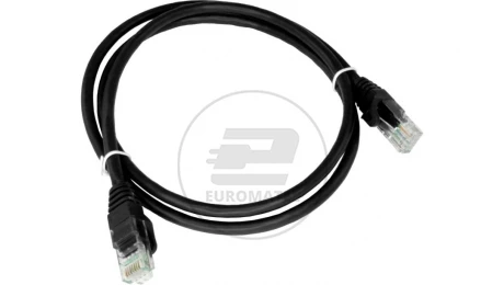 Patch-cord U/UTP kat.6 PVC 0.25m czarny KKU6CZA0.25