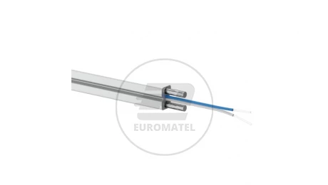 Kabel światłowodowy FTTH, 2J, SM 9/125, LSOH, wzmocnienie FRP, całkowicie dielektryczny, biały ALANTEC /1000m/