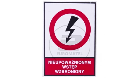 Tabliczka /znak zakazu/ TZZ 74X105S NIEUP.WST.WZB E04TZ-01031120600 /10szt./