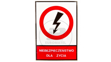 Tabliczka /znak zakazu/ TZZ 74X105S NIEBEZP.D.ZYC E04TZ-01031120100