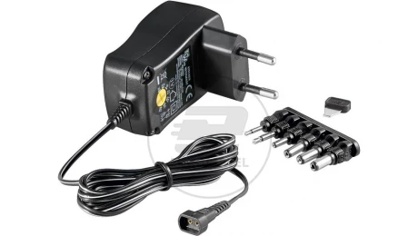 Zasilacz uniwersalny 100-240V 3-12V 0,6A /6 końcówek/ 67950