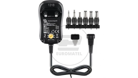 Zasilacz uniwersalny 100-240V 3-12V 1A /6 końcówek/ 67951