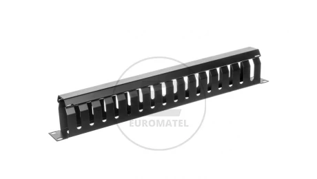 Organizator kablowy 19 cali 1U W/40xG/70 czarny DN-97617