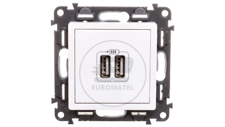 VALENA LIFE Ładowarka z gniazdem 2xUSB biały 753112