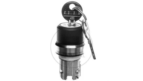 Napęd przełącznika 3 położeniowy I-O-II 22mm 2x klucz RONIS 455 bez samopowrotu metalowy IP69k Sirius ACT 3SU1050-4CL01-0AA0