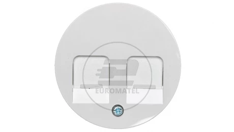 Berker R.1/R.3 Element centralny z zasuwami chroniącymi przed kurzem biały, połysk 11812089