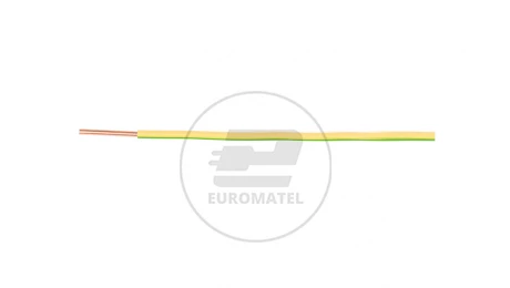 Przewód instalacyjny H05V-U (DY) 1,5 żółto-zielony /100m/
