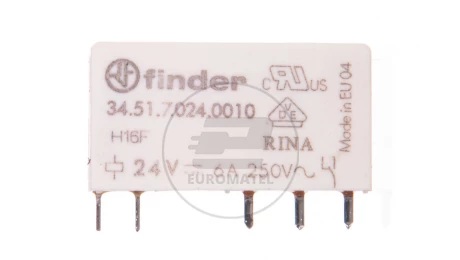 Przekaźnik miniaturowy 1P 6A 24V DC AgNi 34.51.7.024.0010
