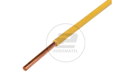 Przewód instalacyjny H05V-U (DY) 1,5 żółto-zielony /100m/