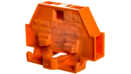 Złączka 2-przewodowa 1,5mm2 pomarańczowa z mocowaniem śrubowym 260-306 /50szt./