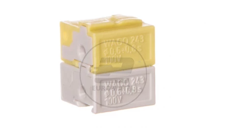 Złączka do terminali sieciowych 4x 0,6-0,8mm2 jasnoszara / żółta 243-212 /50szt./