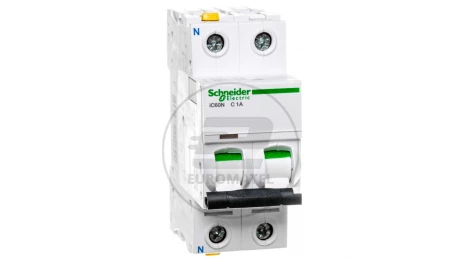 Wyłącznik nadprądowy 1P+N C 1A 6kA AC iC60N-C1-1N A9F04601