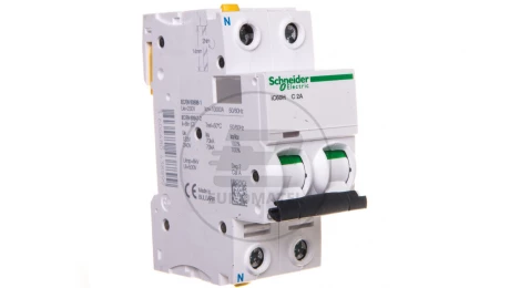 Wyłącznik nadprądowy 1P+N C 2A 10kA AC iC60H-C2-1N A9F07602